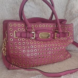 Michael Kors Pink Studded Handbag-HB277